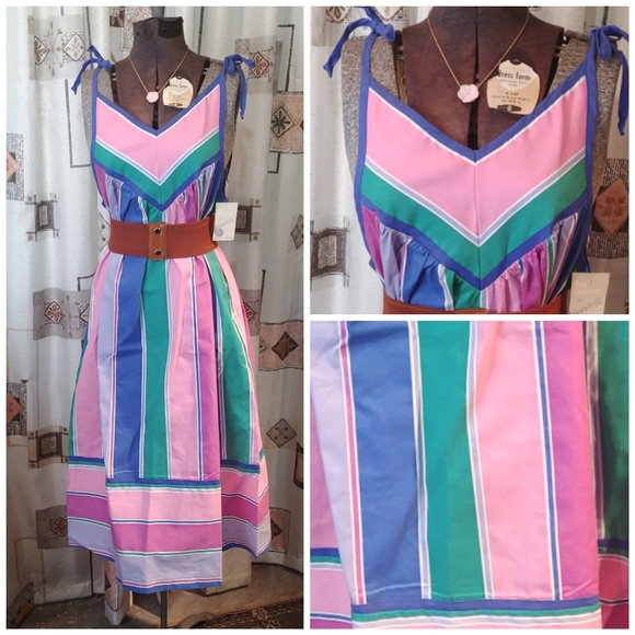 Vintage Dresses & Skirts - Barad & Co Candy Stripe Dress